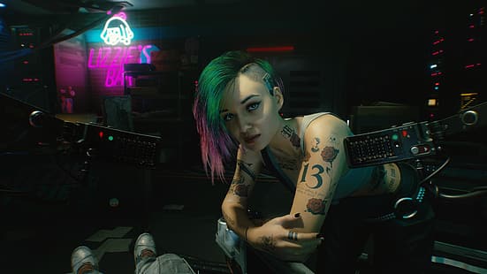 Cyberpunk 2077, cyberpunk, CD Projekt RED, videospel, Judy Alvarez, HD tapet HD wallpaper