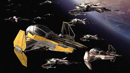 Illustrations de Tie-fighter, Star Wars, vaisseau spatial, Fond d'écran HD HD wallpaper