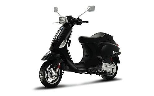 Vespa Black, scooter negro, motocicletas, scooters, scooter, vespa, Fondo de pantalla HD HD wallpaper