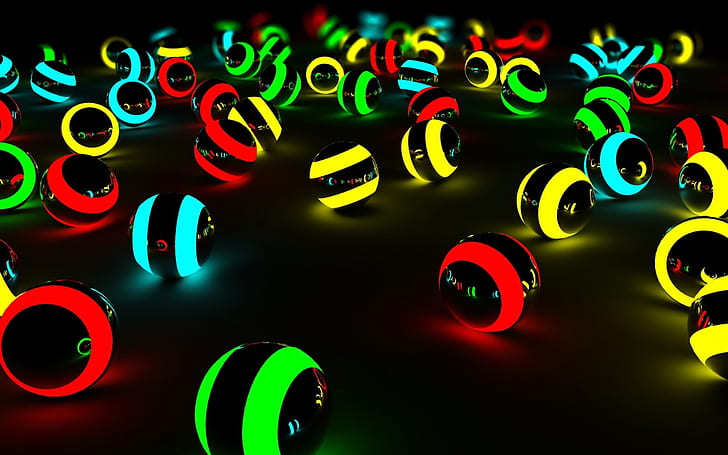 Bolas de colores 3D HD fondos de pantalla descarga gratuita |  Wallpaperbetter