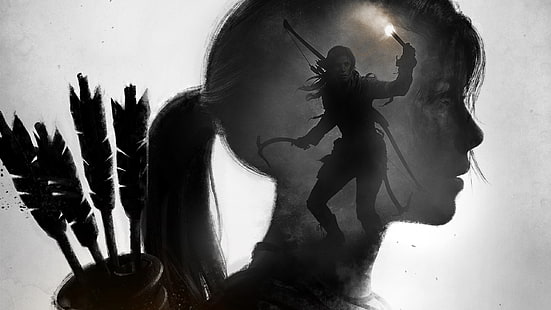 Rise of the Tomb Raider、DLC、モノクロ、 HDデスクトップの壁紙 HD wallpaper