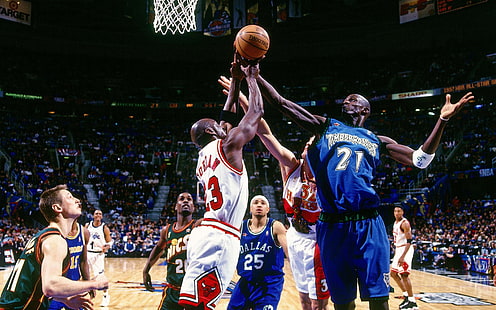 спорт НБА баскетбол Майкъл Йордан Кевин Гарнет Чикаго Бикове Минесота Timberwolves 1920x1200 Спорт Баскетбол HD Изкуство, спорт, НБА, HD тапет HD wallpaper