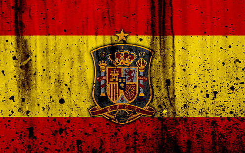 كرة القدم ، منتخب إسبانيا لكرة القدم ، الشعار ، الشعار ، إسبانيا، خلفية HD HD wallpaper