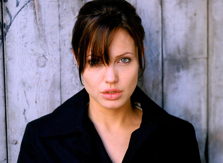 Angelina Jolie In Black Portrait  Photoshoot, HD wallpaper