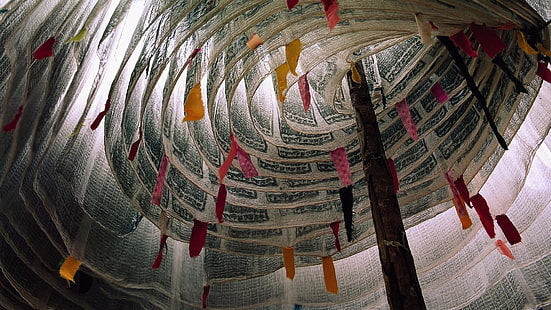 bendera doa, tibet, cina, sichuan, garze, asia, menara, sutera, agama, agama buddha, agama buddha, bendera doa, Wallpaper HD HD wallpaper