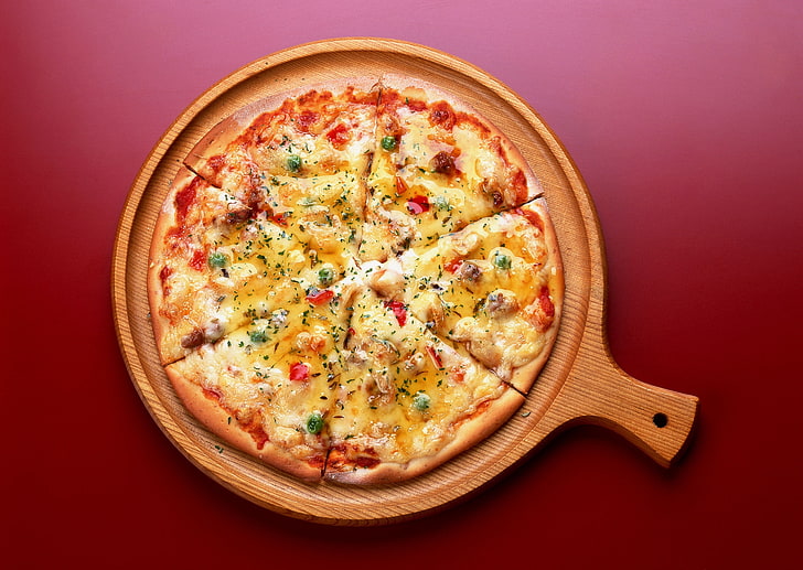 pizza de queso, pizza, plato, queso, pasteles, deliciosa, Fondo de pantalla HD