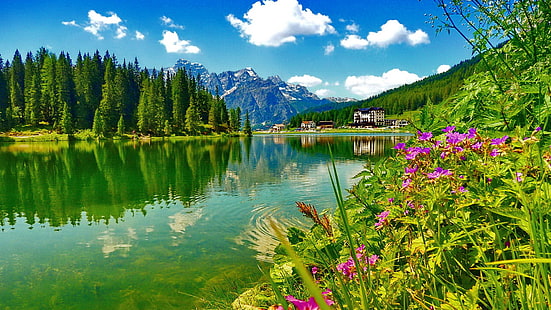 Озеро Холидей Серенити Ницца Прекрасная Гора Ультра 3840 × 2160 Hd Обои 1491831, HD обои HD wallpaper