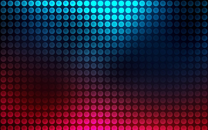 파란색과 빨간색 LED 조명, 색상, 배경, 점, 반짝이, HD 배경 화면