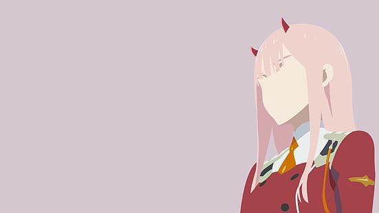 Anime, Liebling im FranXX, Minimalist, Zero Two (Liebling im FranXX), HD-Hintergrundbild HD wallpaper