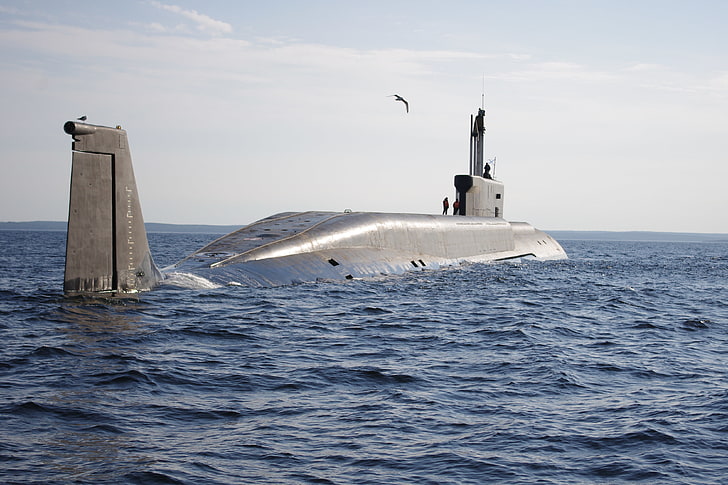 серая подводная лодка, море, россия, поход, подводная лодка, проект 955, HD обои