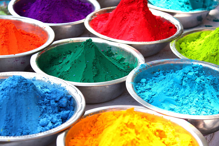 Colori di Holi, colorati, Sfondo HD