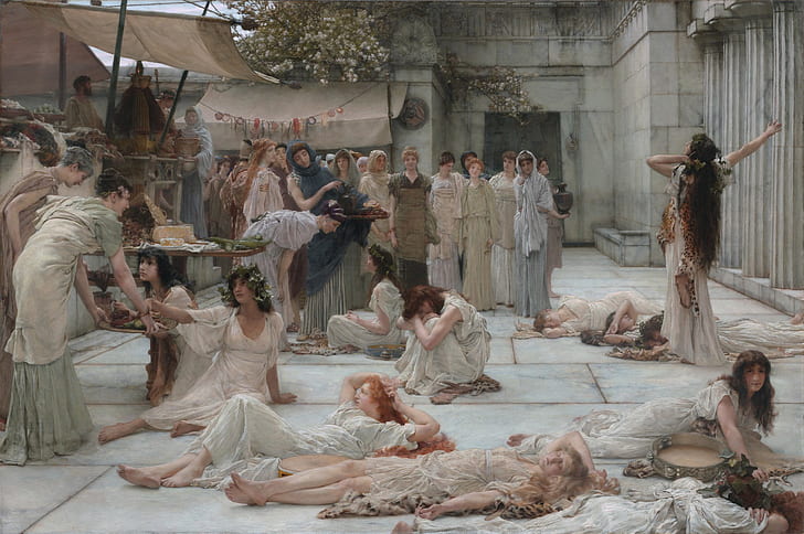 Par Lawrence Alma, Tadema, Les femmes d'Amphissa, Fond d'écran HD