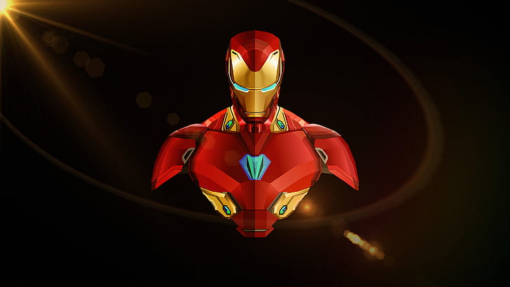 Iron Man Avengers Infinity War Minimal, Demir, Sonsuzluk, Minimal, Avengers, Savaş, Adam, HD masaüstü duvar kağıdı