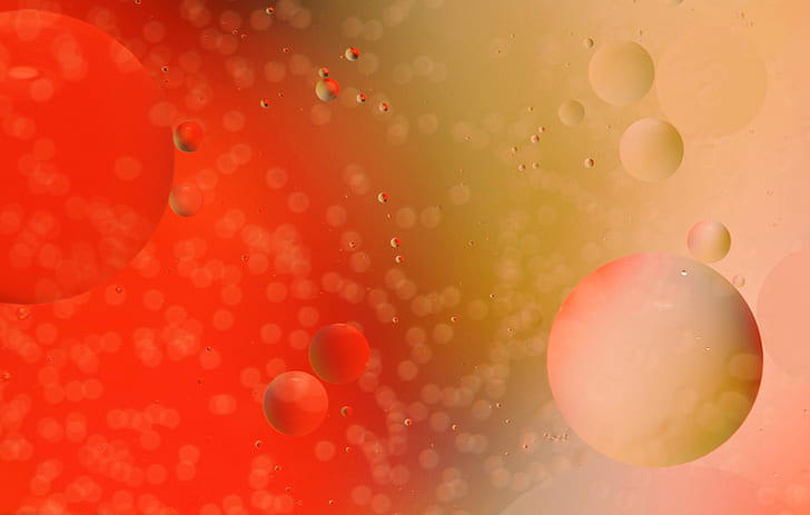 water, bubbles, color, oil, liquid, ball, the air, the volume, HD wallpaper