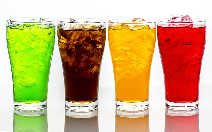 bicchiere, vernice, ghiaccio, bibita, soda, Sfondo HD