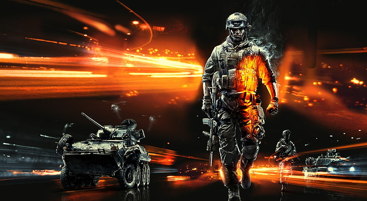 Battlefield 3 video game, soldier illustration, Games, Battlefield, HD wallpaper