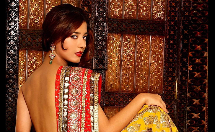 Aktris, Amrita Rao, India, Model, Saree, Wallpaper HD