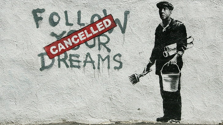 dinding, grafiti, Banksy, Wallpaper HD