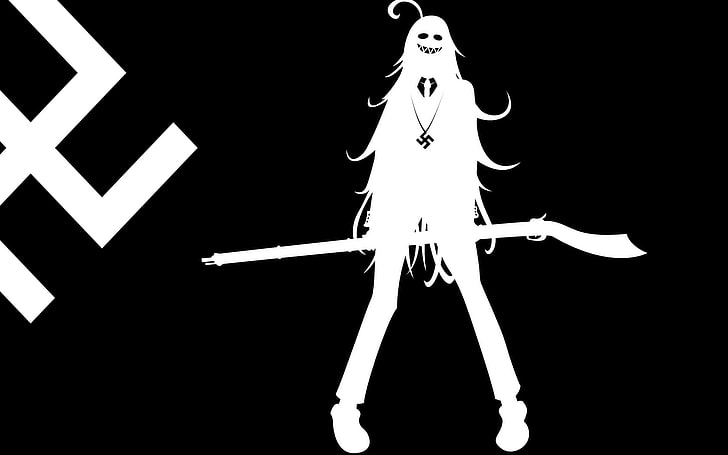 검은 색과 흰색 hellsing nazi swastika rip van winkle 간단한 배경 검정색 배경 1680x105 Anime Hellsing HD Art, hellsing, black and white, HD 배경 화면