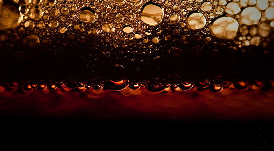 Gelembung Bir Hitam, ilustrasi krem ​​dan hitam, Makanan dan Minuman, Bir, Hitam, Gelembung, Wallpaper HD HD wallpaper
