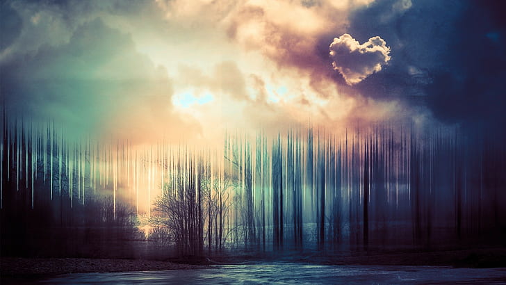 ได้ยิน Cloud Abstract HD นามธรรมดิจิตอล / งานศิลปะคลาวด์ได้ยิน, วอลล์เปเปอร์ HD