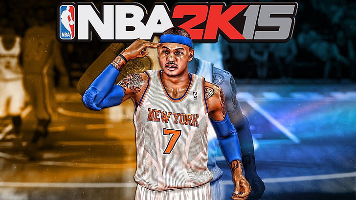 NBA 2K15 Carmelo Anthony digital wallpaper, nba 2k15, visual concepts, nba 2k, 2014, HD wallpaper