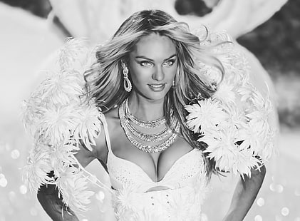 Candice Swanepoel Victorias Secret Angel ..., Candice Swanepoel, Modeller, Candice Swanepoel, Stil, Güzel, Melek, Model, Moda, Lüks, siyah ve beyaz, Muhteşem, moda trendleri, trendler, Victorias Secret, HD masaüstü duvar kağıdı HD wallpaper