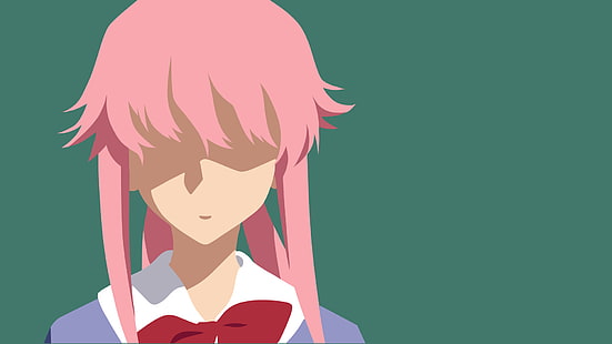 Anime, Mirai Nikki, Zukunftstagebuch, Minimalist, Yuno Gasai, HD-Hintergrundbild HD wallpaper