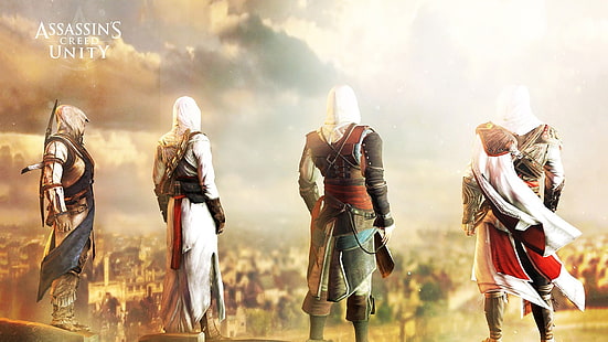video games, Assassin's Creed, Altaïr Ibn-La'Ahad, Ezio Auditore da Firenze, HD wallpaper HD wallpaper