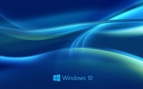 Windows 10 system, abstract blue background, Windows, 10, System, Abstract, Blue, Background, HD wallpaper HD wallpaper