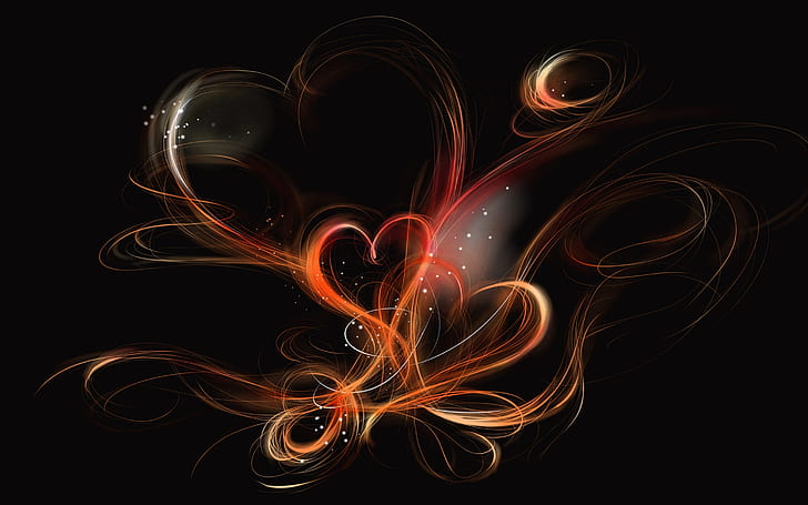 Desenhos de coração, fundo, arte, design web, design criativo, amor, HD papel de parede