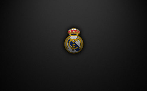 Реал Мадрид, гребен, футбол, лого, просто, минимализъм, спорт, спорт, HD тапет HD wallpaper