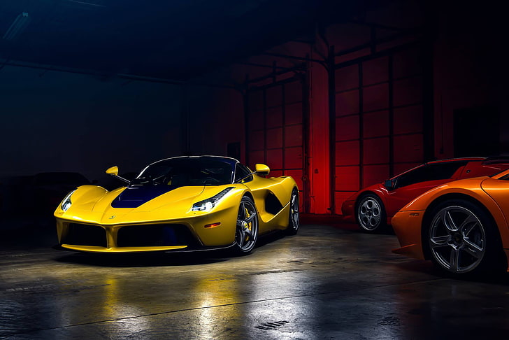 Light, Ferrari, Cool, Front, Color, Yellow, Supercar, Garage, LaFerrari, HD  wallpaper | Wallpaperbetter