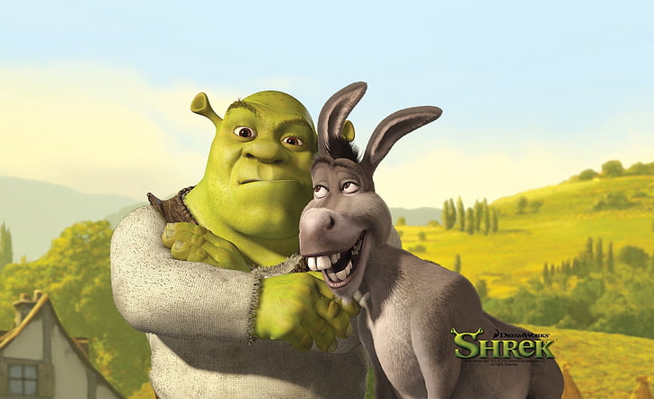 Shrek And Donkey, Shrek The Final Chapter HD Wallpaper, Shrek digital wallpaper, Cartoons, Shrek, shrek forever after, shrek the final chapter, shrek 4, shrek and donkey, HD wallpaper