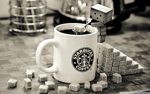 Kaffee, Starbucks, Zucker, Amazon, Danbo, HD-Hintergrundbild HD wallpaper