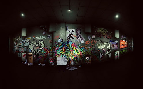 граффити на стенах, граффити, HD обои HD wallpaper