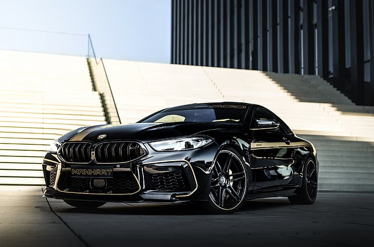 black, tuning, coupe, shadow, BMW, ladder, Manhart, 2020, BMW M8, 4.4 L., two-door, V8 Biturbo, M8, M8 Competition Coupe, M8 Coupe, F92, M8 Competition, MH8 800, 823 HP, HD wallpaper