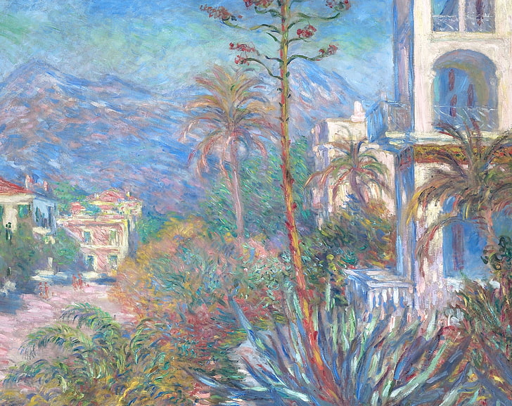 landscape, picture, Claude Monet, Villas in Bordighera, HD wallpaper