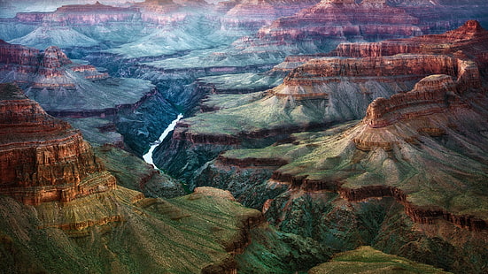 геология, национален парк на Гранд Каньон, САЩ, планина, пейзаж, скала, САЩ, небе, Аризона, лоши земи, Пима точка, образуване, Гранд каньон, Национален парк, въздушна фотография, пустиня, каньон, HD тапет HD wallpaper