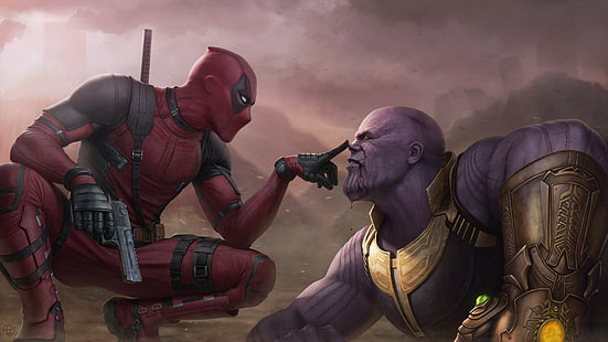 Film, Frequenzweiche, Deadpool, Thanos, HD-Hintergrundbild HD wallpaper