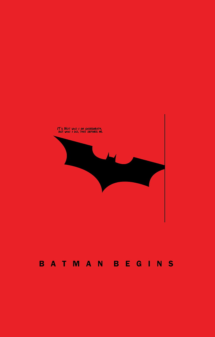 Citações populares, Batman Começa, Mínimo, Vermelho, HD papel de parede, papel de parede de celular