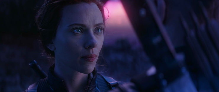 Scarlett Johansson, actriz, mujeres, ojos azules, Black Widow, llorando, Avengers Endgame, fotogramas de la película, pelirroja, triste, Fondo de pantalla HD HD wallpaper
