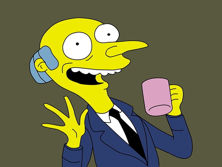 Mr Burns, The Simpson walpaper, Cartoons, Simpsons, Tapety HD
