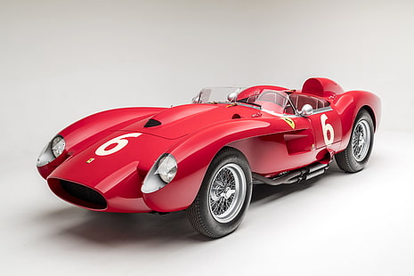  car, vehicle, red cars, Porsche, 1957 (Year), Ferrari 250 Testa Rossa, Ferrari 250, HD wallpaper HD wallpaper
