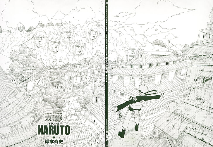 Naruto manga, Naruto Shippuuden, Masashi Kishimoto, Uzumaki Naruto, sanat eseri, illüstrasyon, HD masaüstü duvar kağıdı