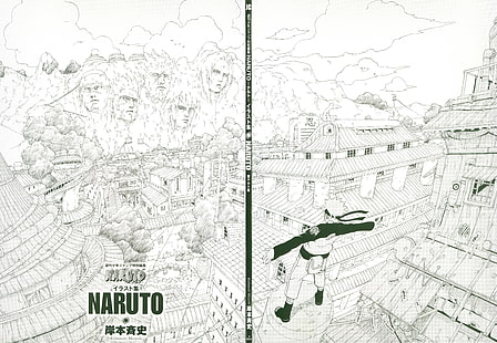 Naruto manga, Naruto Shippuuden, Masashi Kishimoto, Uzumaki Naruto, ilustraciones, ilustración, Fondo de pantalla HD HD wallpaper