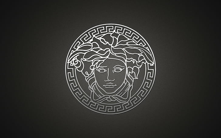 Versace, лого, марка, HD тапет