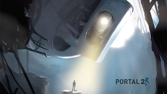 Aplikacja do gier Portal 2, gry wideo, Valve Corporation, Portal 2, Aperture Laboratories, GLaDOS, grafika, grafika koncepcyjna, Portal (gra), Tapety HD HD wallpaper