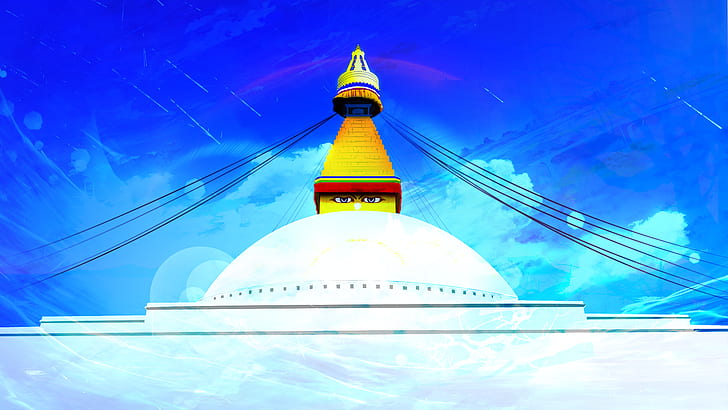 Tempel, Tempel, Boudhanath, Buddhismus, buddhistischer Tempel, Stupa, HD-Hintergrundbild