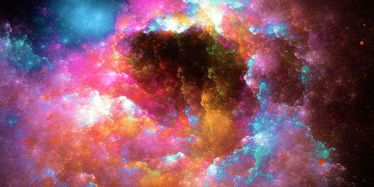 nebulosa, färgglada, digitala universum, hd, 4k, 5k, deviantart, HD tapet